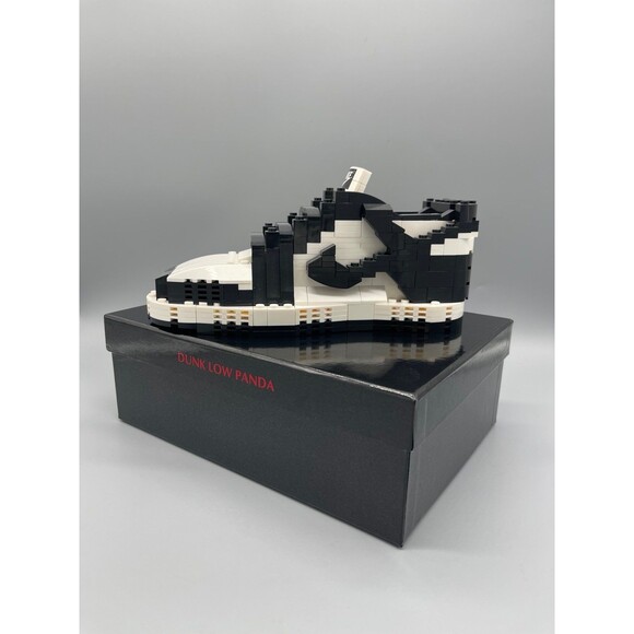 Nike Dunk Low Black and White ‘Panda’ Kick Brick Set - Picture 3 of 4